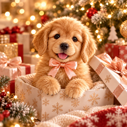 🐶💛 HOT SALE 49% OFF – Lifelike Robotic Golden Retriever Puppy | The Cutest Christmas Gift ✨🎄