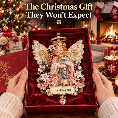 3D Angel Christmas Cash Gift Ornament – Holiday Money Holder Keepsake