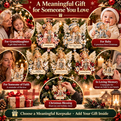 3D Angel Christmas Cash Gift Ornament – Holiday Money Holder Keepsake