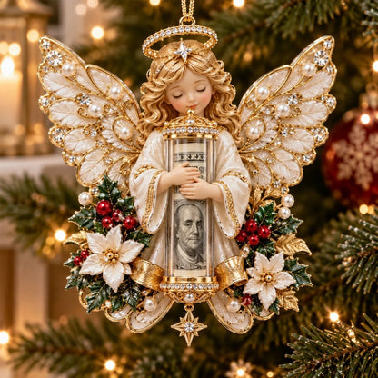 3D Angel Christmas Cash Gift Ornament – Holiday Money Holder Keepsake