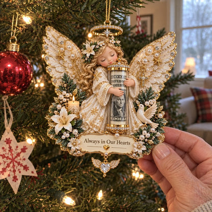3D Angel Christmas Cash Gift Ornament – Holiday Money Holder Keepsake