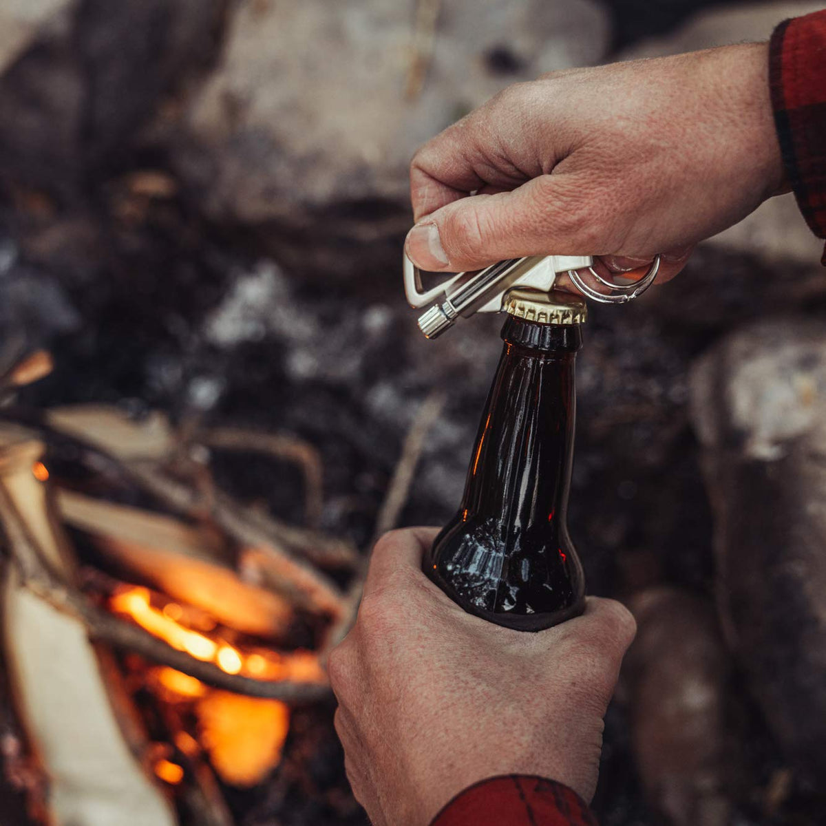 Refillable Permanent Match Bottle Opener Keychain