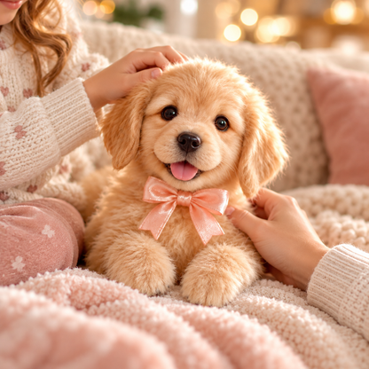 🐶💛 HOT SALE 49% OFF – Lifelike Robotic Golden Retriever Puppy | The Cutest Christmas Gift ✨🎄