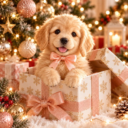 🐶💛 HOT SALE 49% OFF – Lifelike Robotic Golden Retriever Puppy | The Cutest Christmas Gift ✨🎄