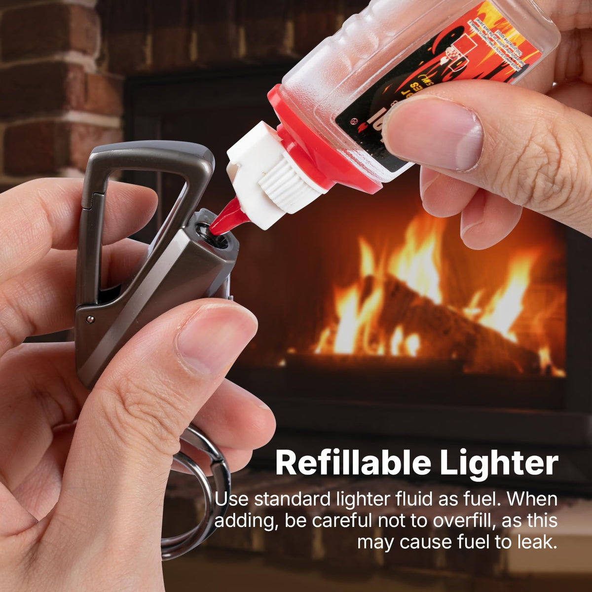 Refillable Permanent Match Bottle Opener Keychain