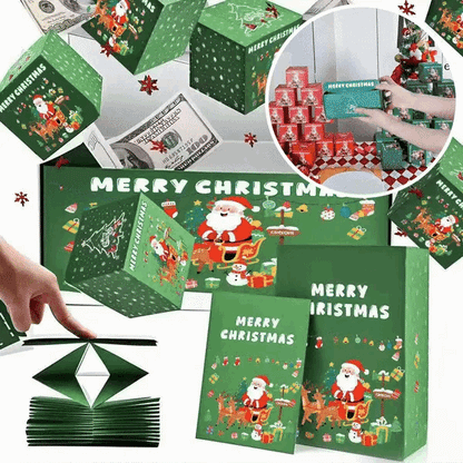 Pop-Up Christmas Surprise Gift Box – Cash & Gift Card Reveal